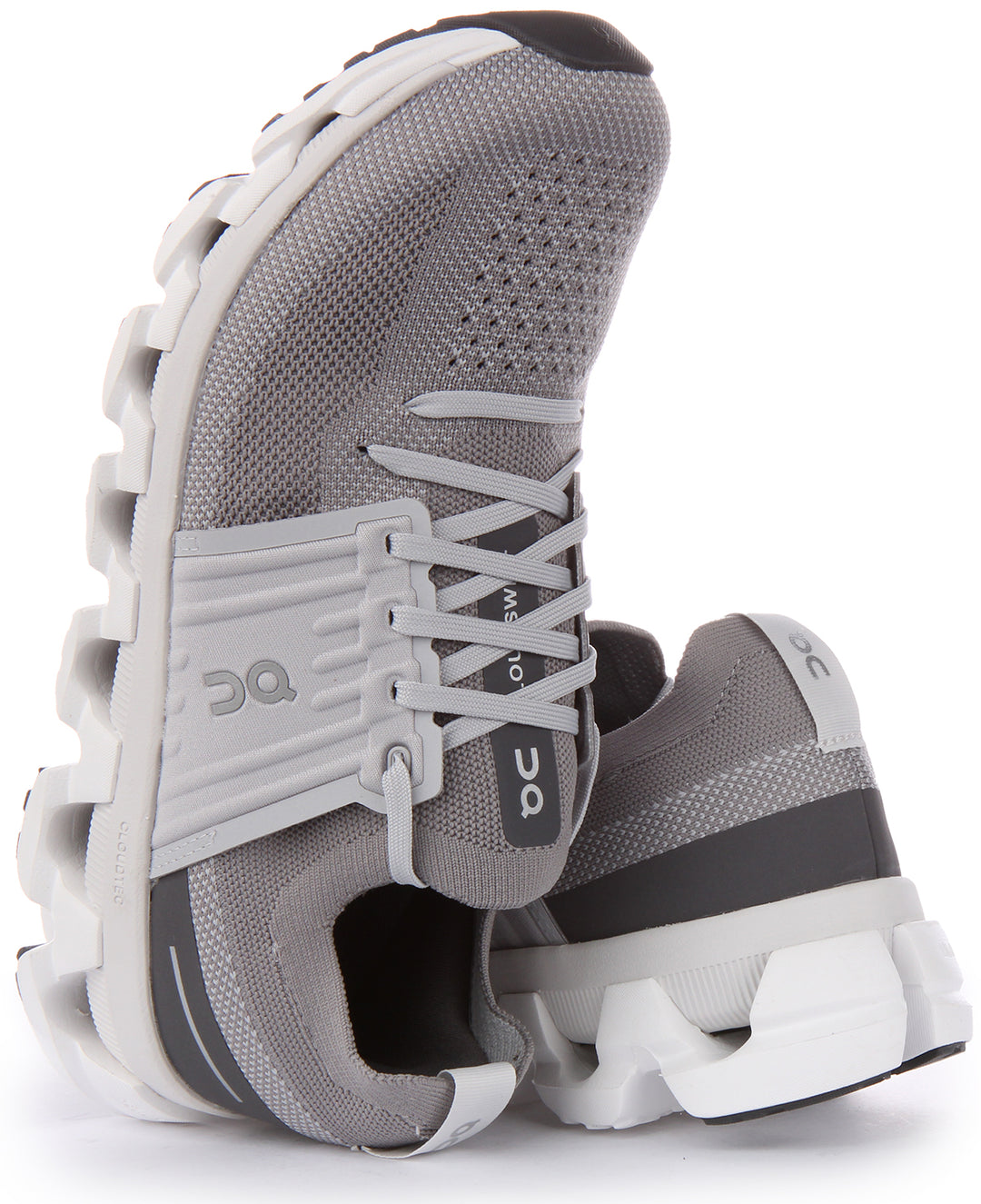 On Running Cloudswift 3 Zapatillas con cordones de malla de doble densidad CloudTec para hombre en gris