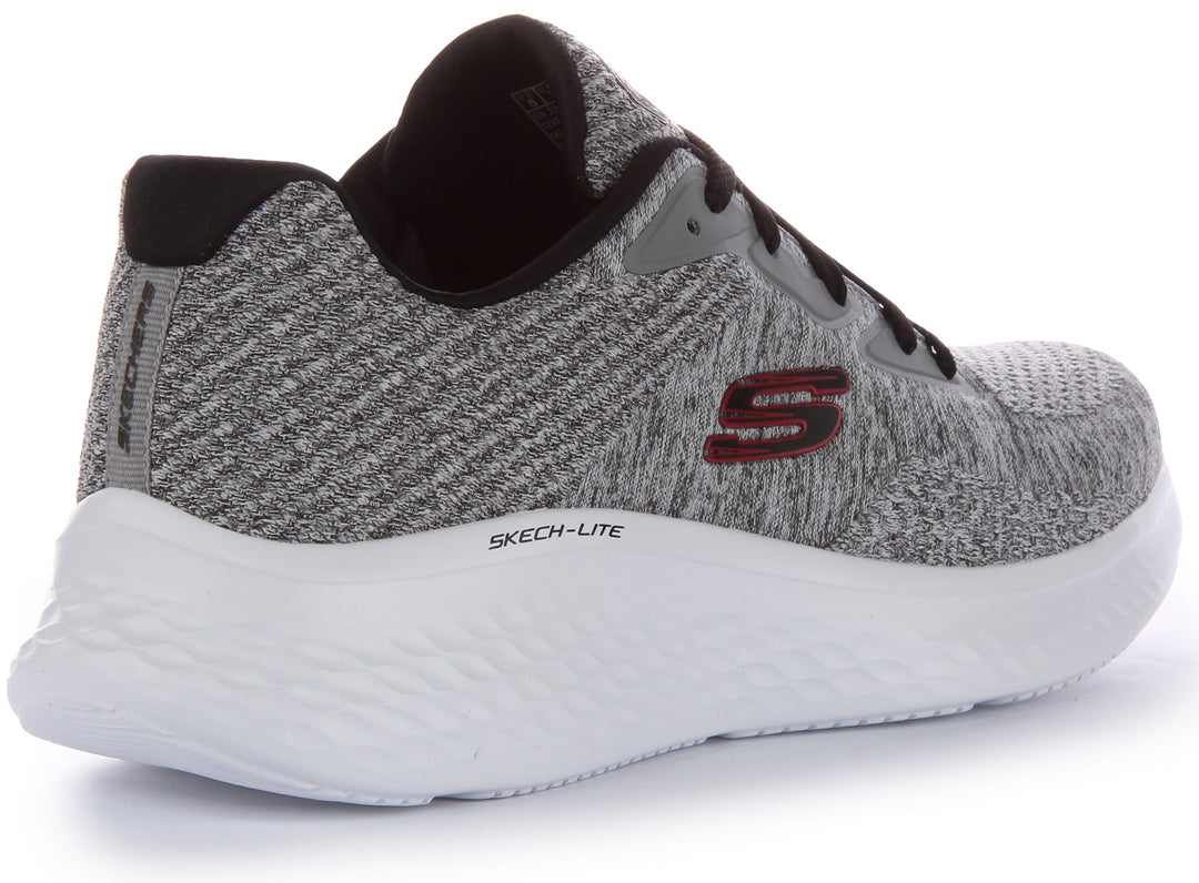Skechers SkechLite ProFaregrove Zapatillas con cordones de malla para hombre en gris