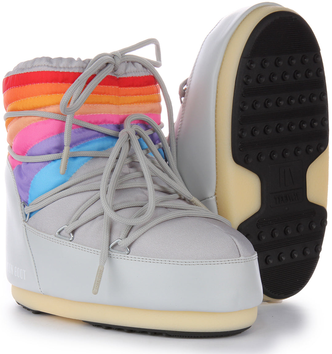 Moon Boot Icon Low Rainbow In Grey For Women