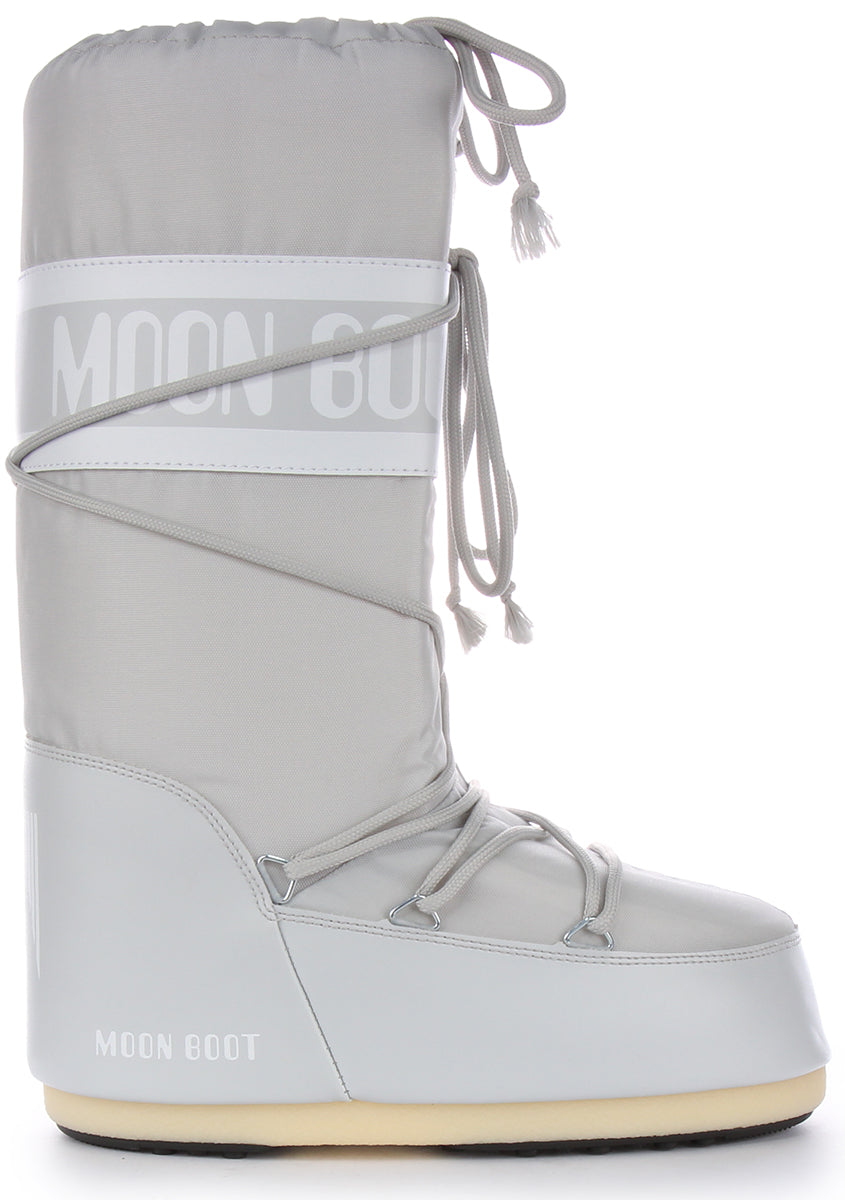 Moon Boot Icon Nylon In Grey For Women