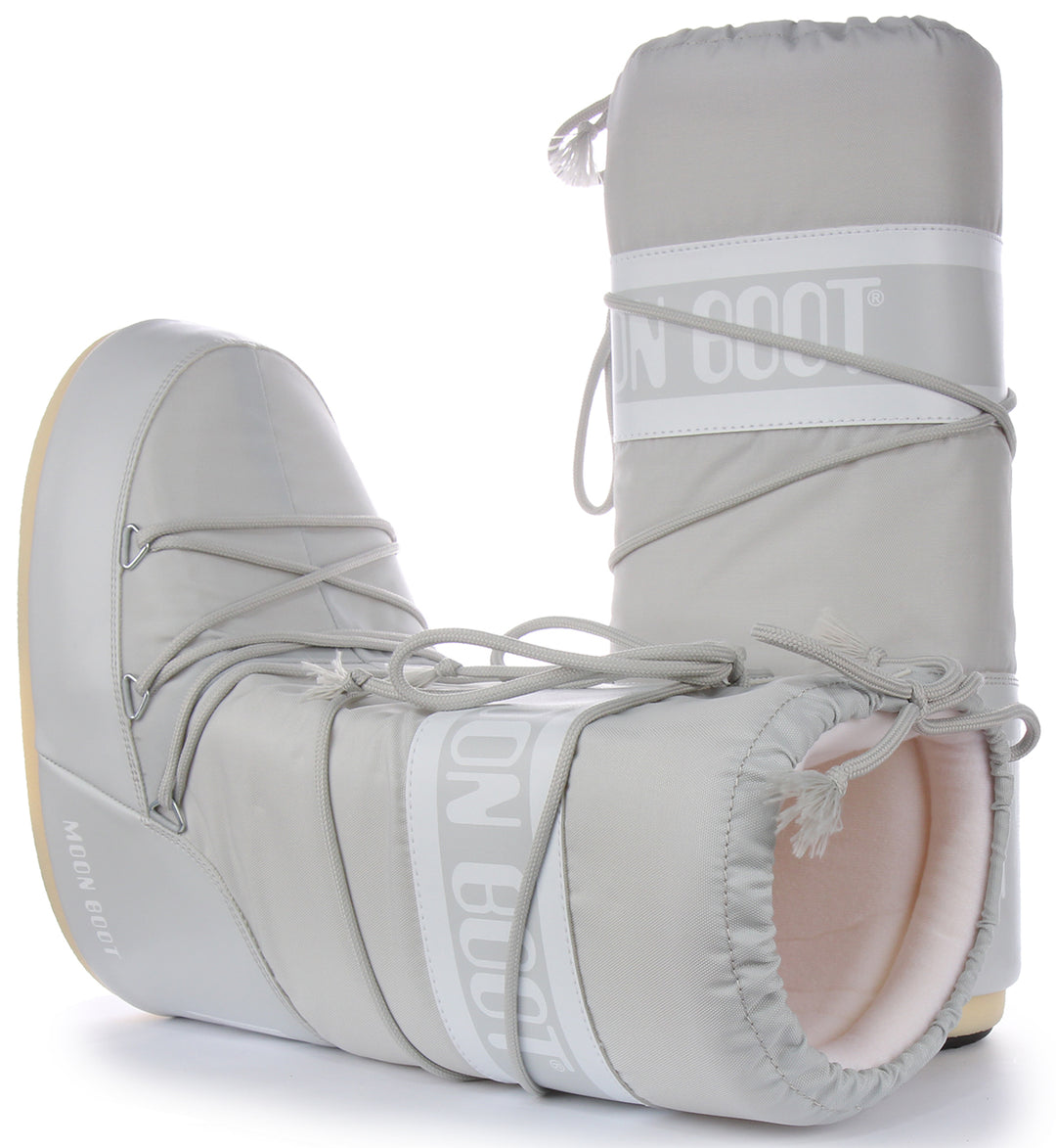 Moon Boot Icon Nylon In Grey For Women