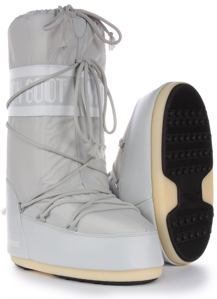 Moon Boot Icon Nylon In Grey For Women