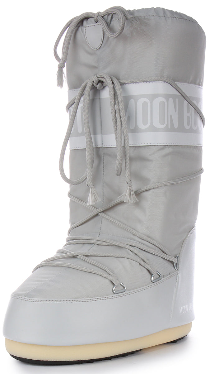 Moon Boot Icon Nylon In Grey For Women