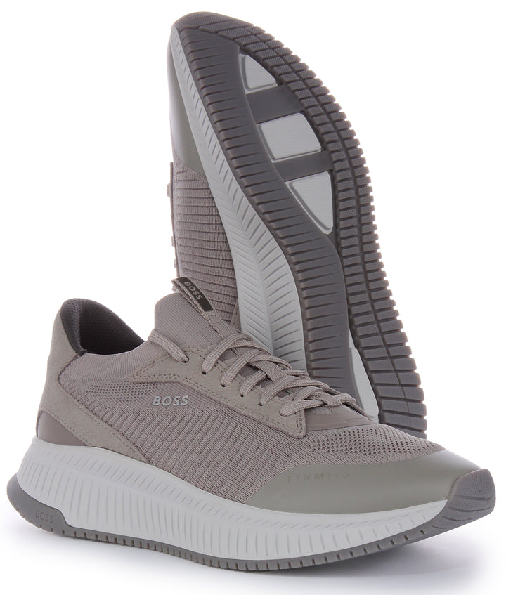 Boss TTNM EVO SLON Sneakers da uomo in mesh grigio