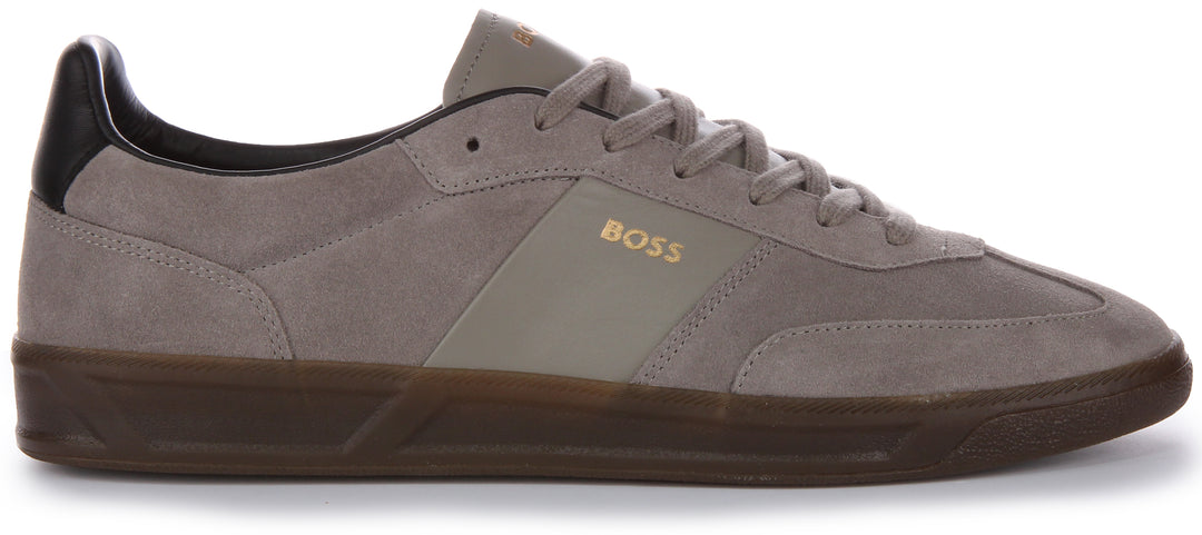 Boss BRANDON TENN SD Sneakers da uomo in suede grigio