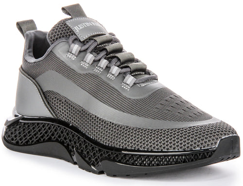 Chaussures de Course en Tissu Tech Ins de Justinreess England Pour Hommes en Gris