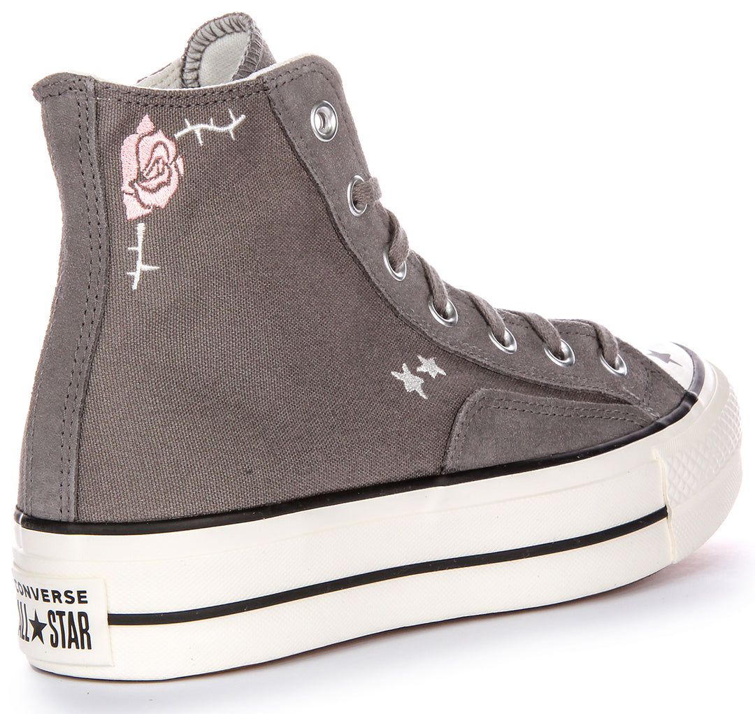 Converse All Star Lift Scribble A09165C In Grey For Women