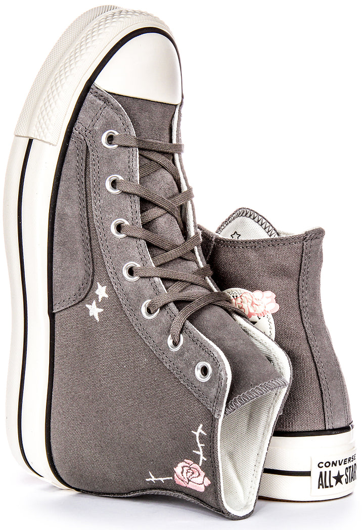 Converse All Star Lift Scribble A09165C In Grey For Women