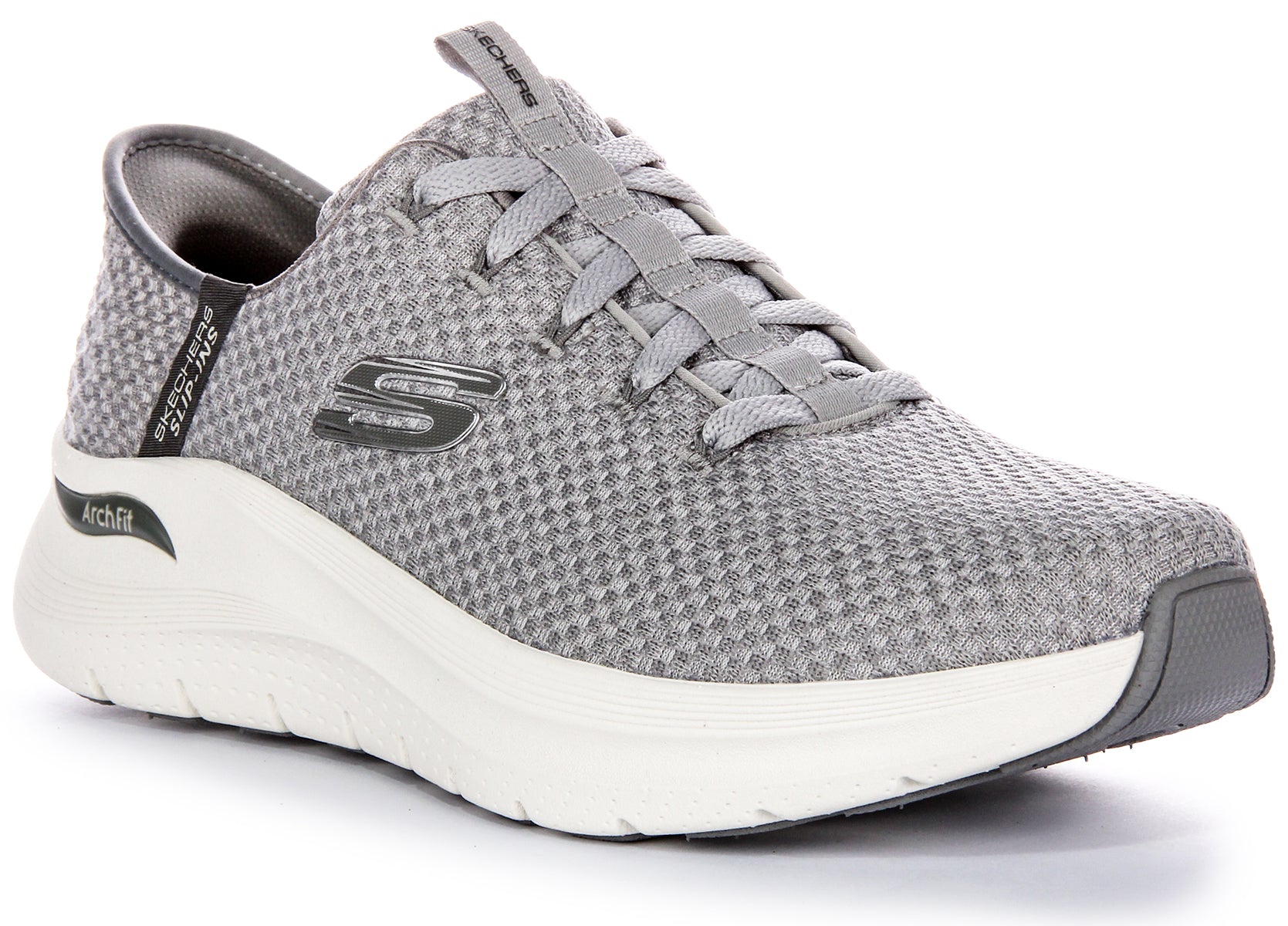 Mens grey sketchers on sale