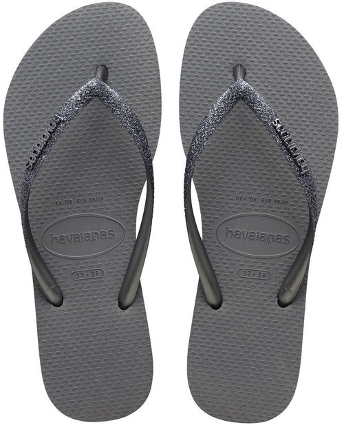 Havaianas Slim Glitter II In Grey For Women