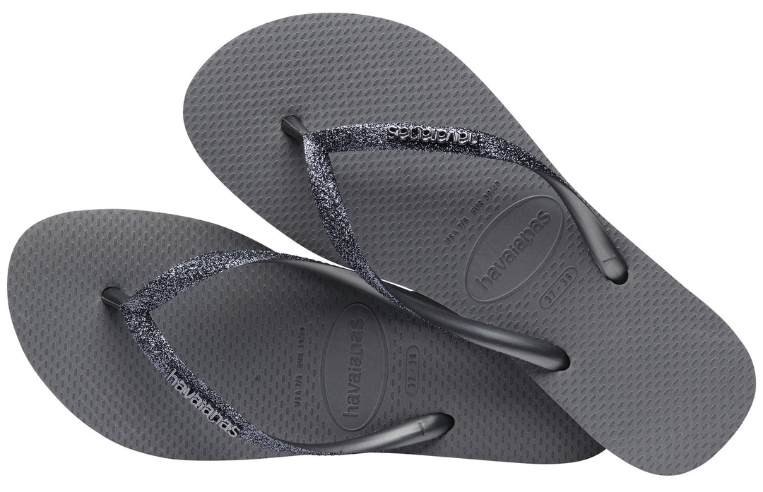 Havaianas Slim Glitter II In Grey For Women