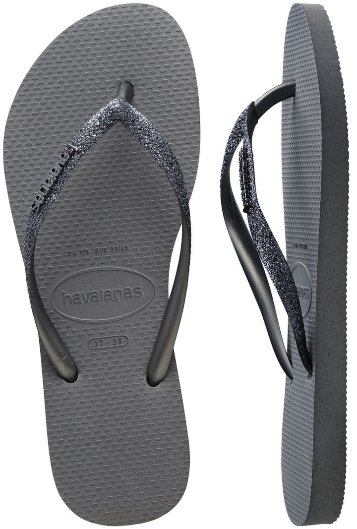 Havaianas Slim Glitter II In Grey For Women