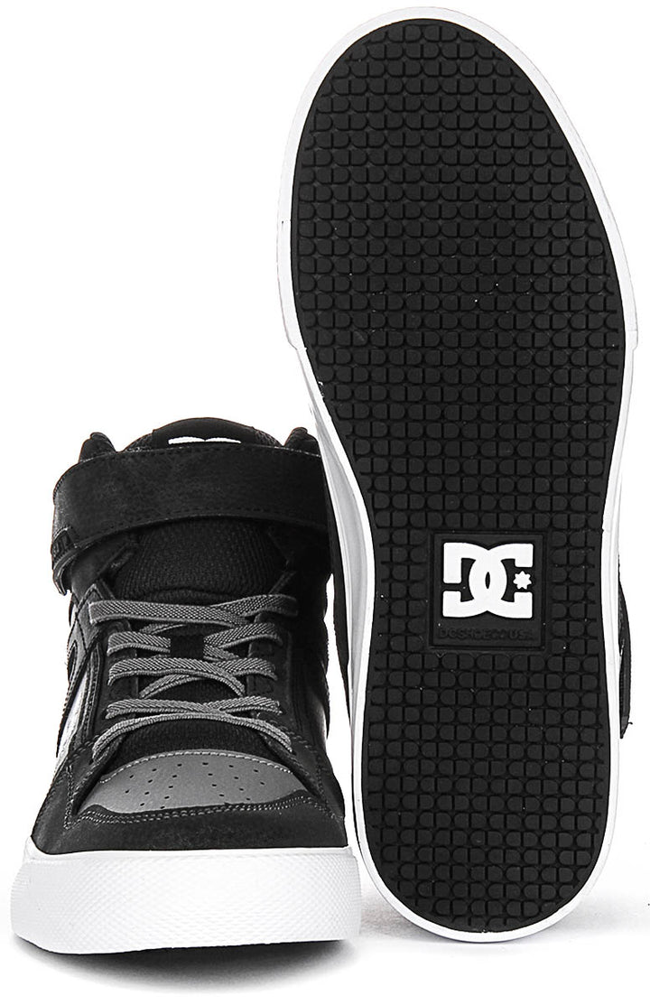 Dc Shoes Pure High Top In Grey For Youth