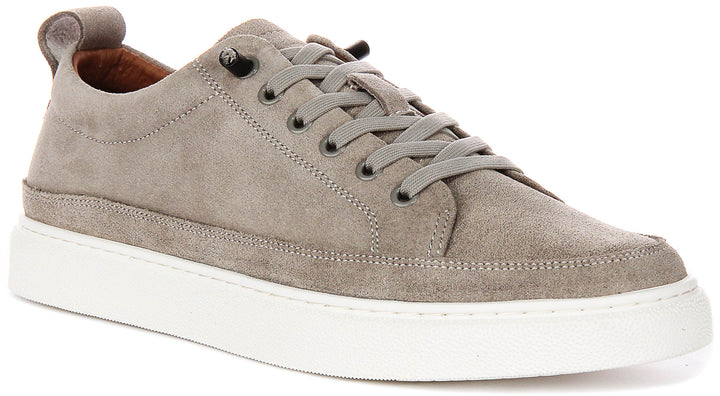Justinreess England Josh Suede In Grey For Men