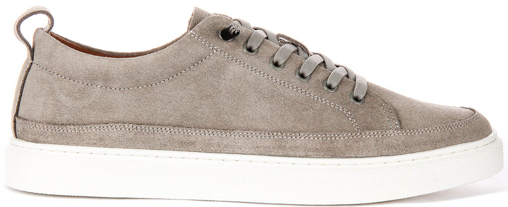Justinreess England Josh Suede In Grey For Men
