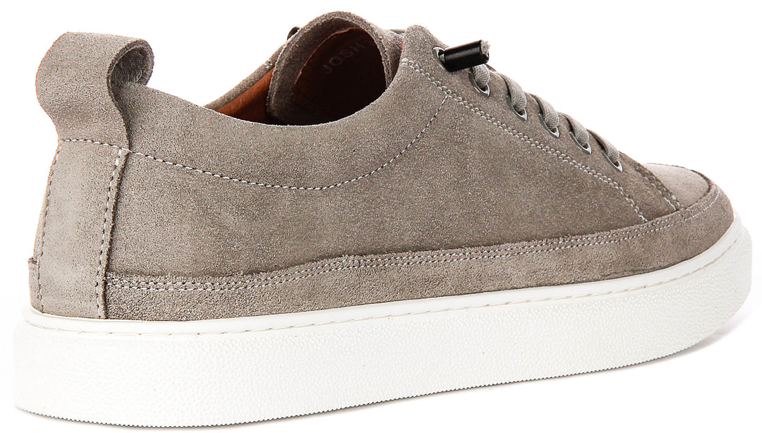 Justinreess England Josh Suede In Grey For Men