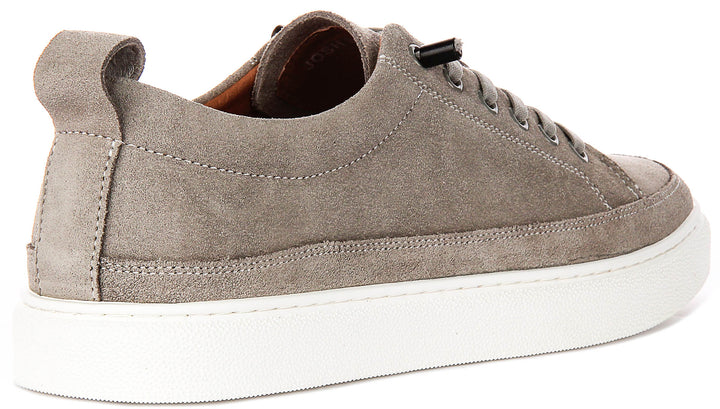 Justinreess England Josh Suede In Grey For Men