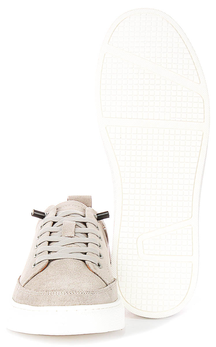 Justinreess England Josh Suede In Grey For Men