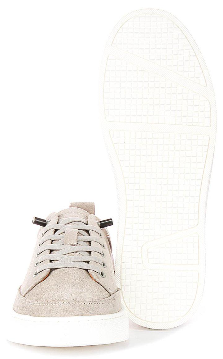 Justinreess England Josh Suede In Grey For Men