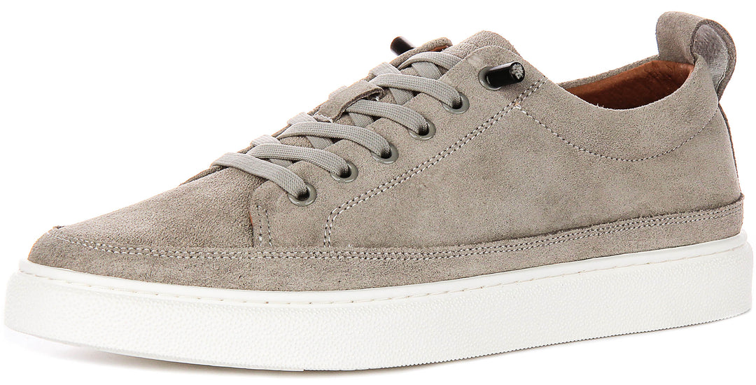 Justinreess England Josh Suede In Grey For Men