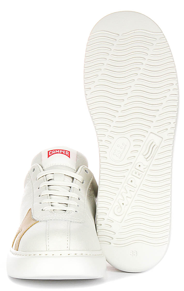 Camper Twins In Cream Tan Shoes