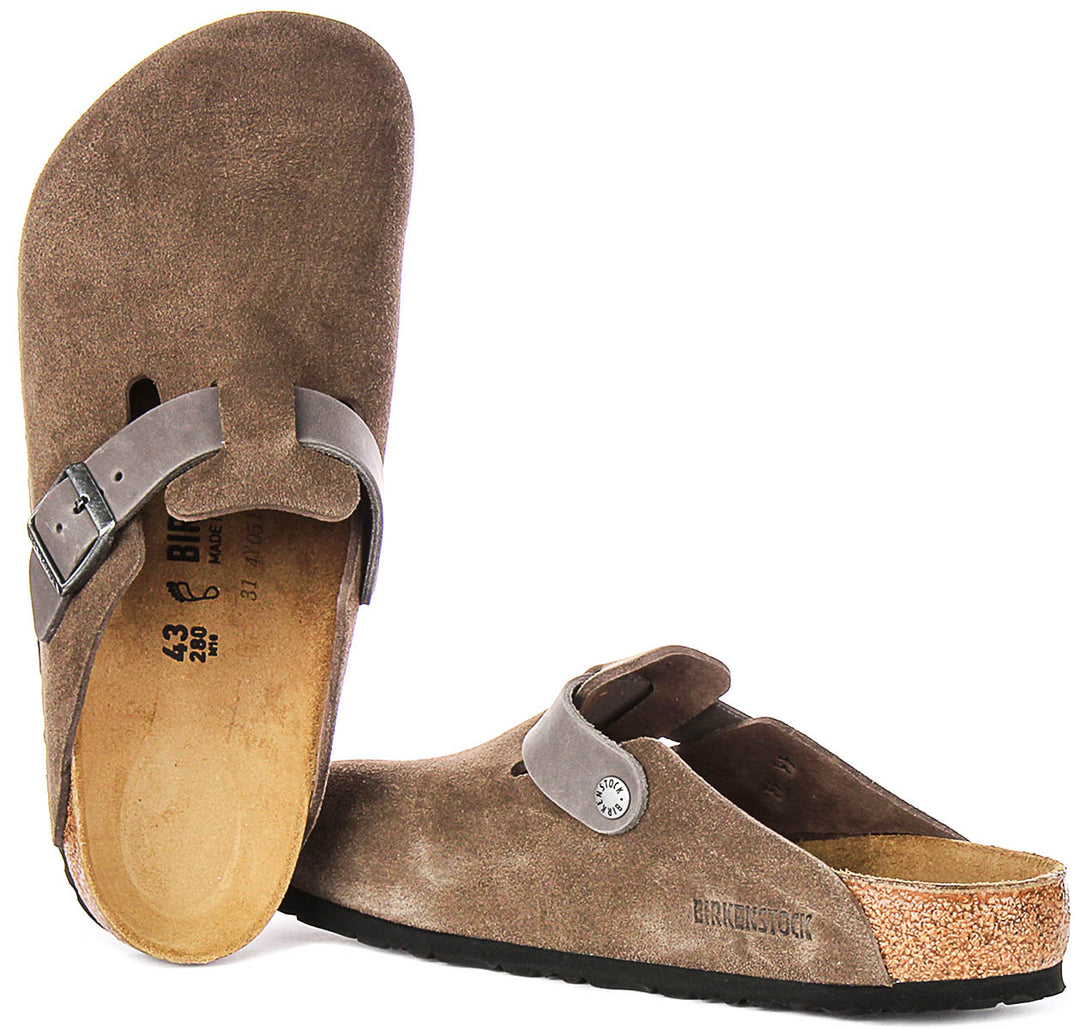 Birkenstock Boston Bs In Brown | Regular Fit