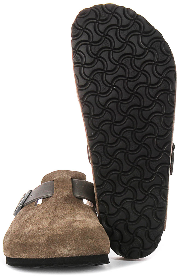 Birkenstock Boston Bs In Brown | Regular Fit