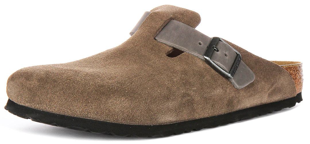 Birkenstock Boston Bs In Brown | Regular Fit