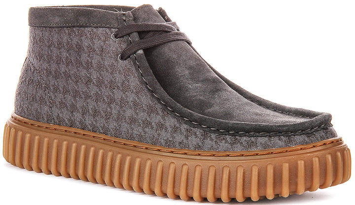 Clarks Torhill Hi In Grey For Men