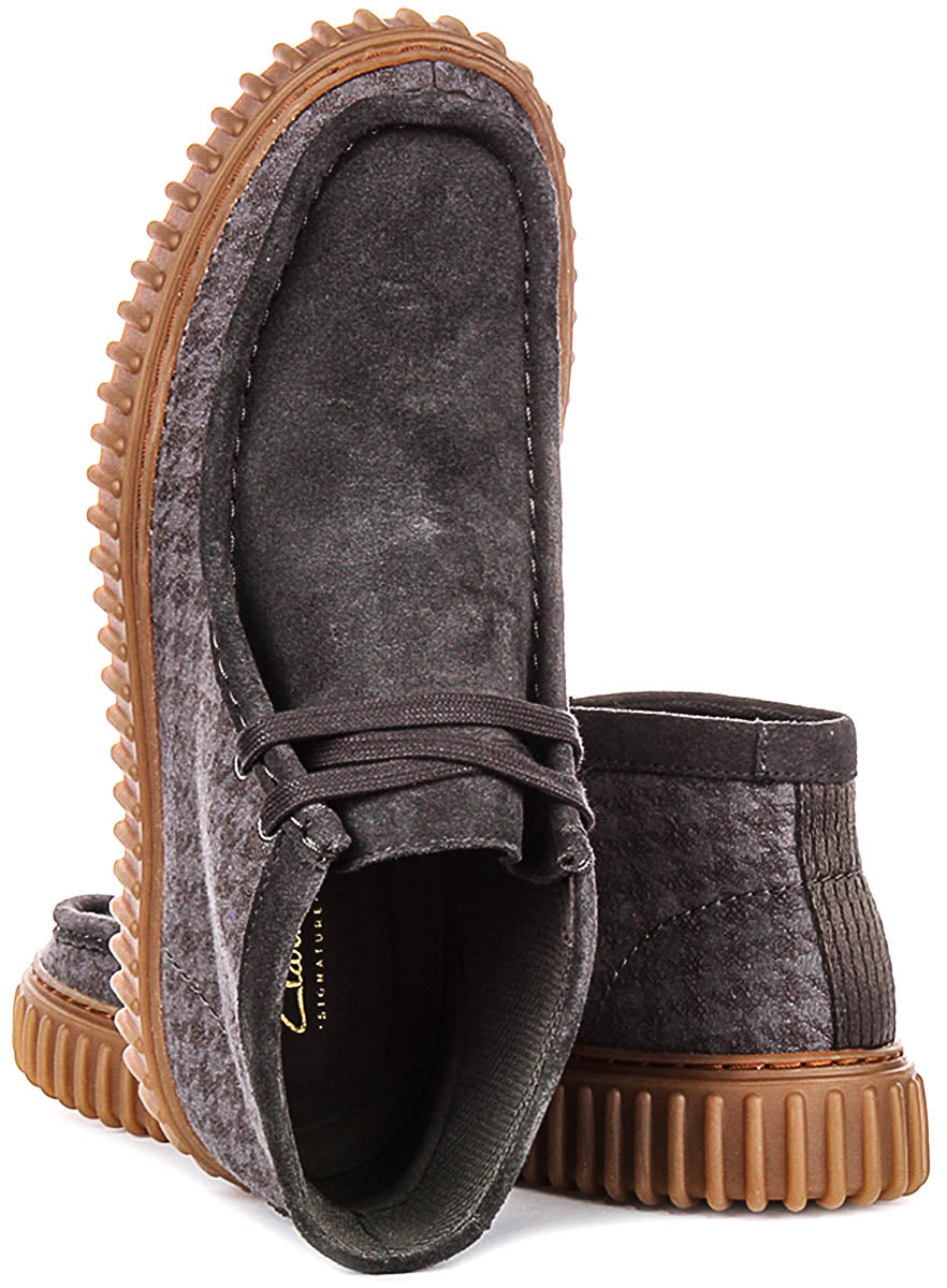 Clarks Torhill Hi In Grey For Men