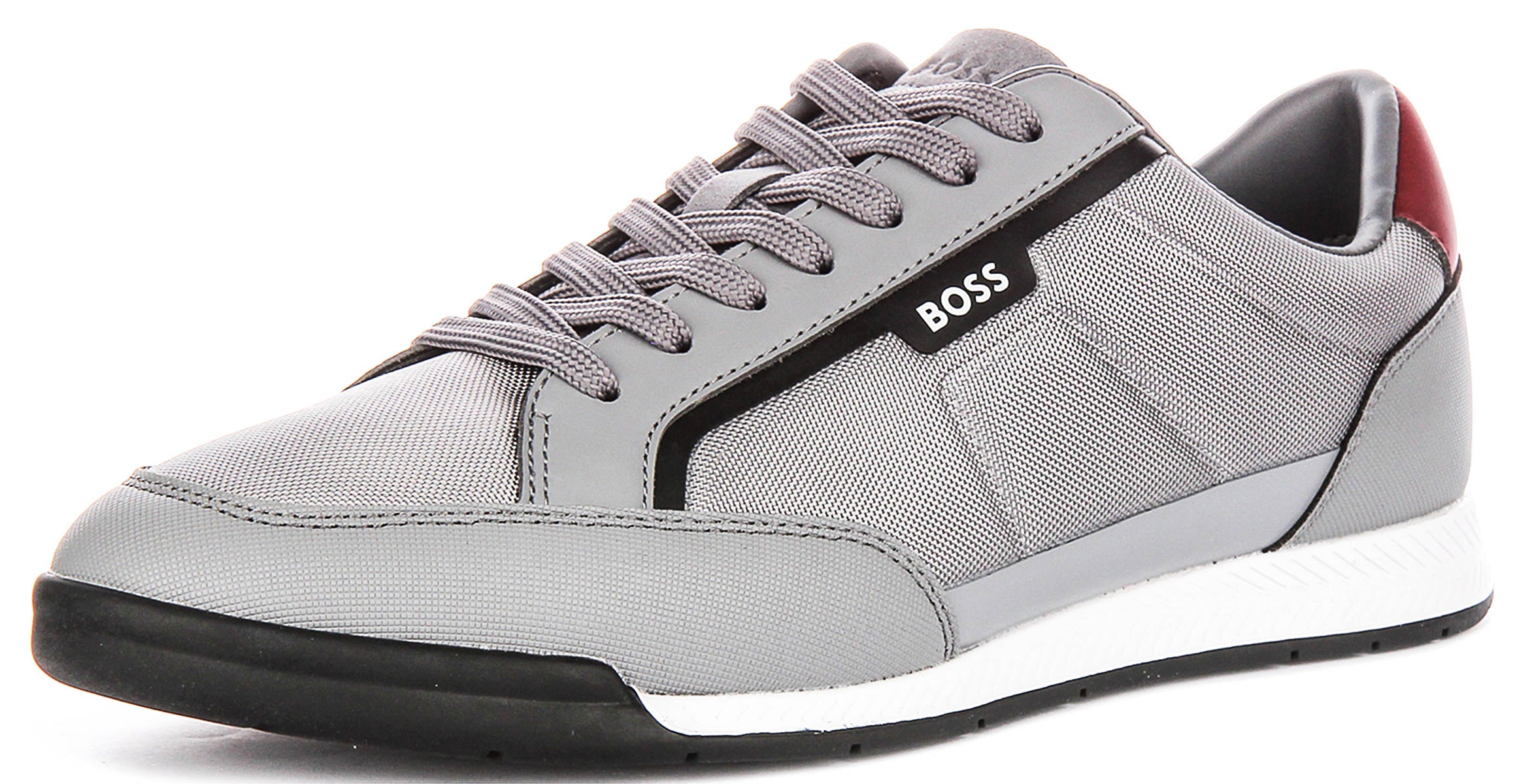 Boss Nitan Low Classic Trainers In Grey For Men | Hugo Boss