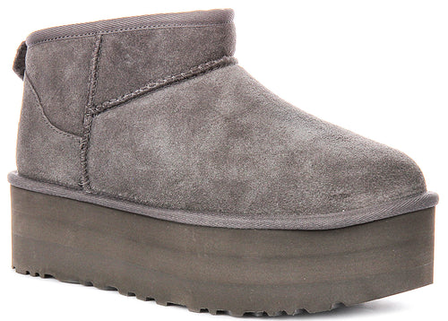 Ugg Australia Classic Ultra Mini In Grey For Women