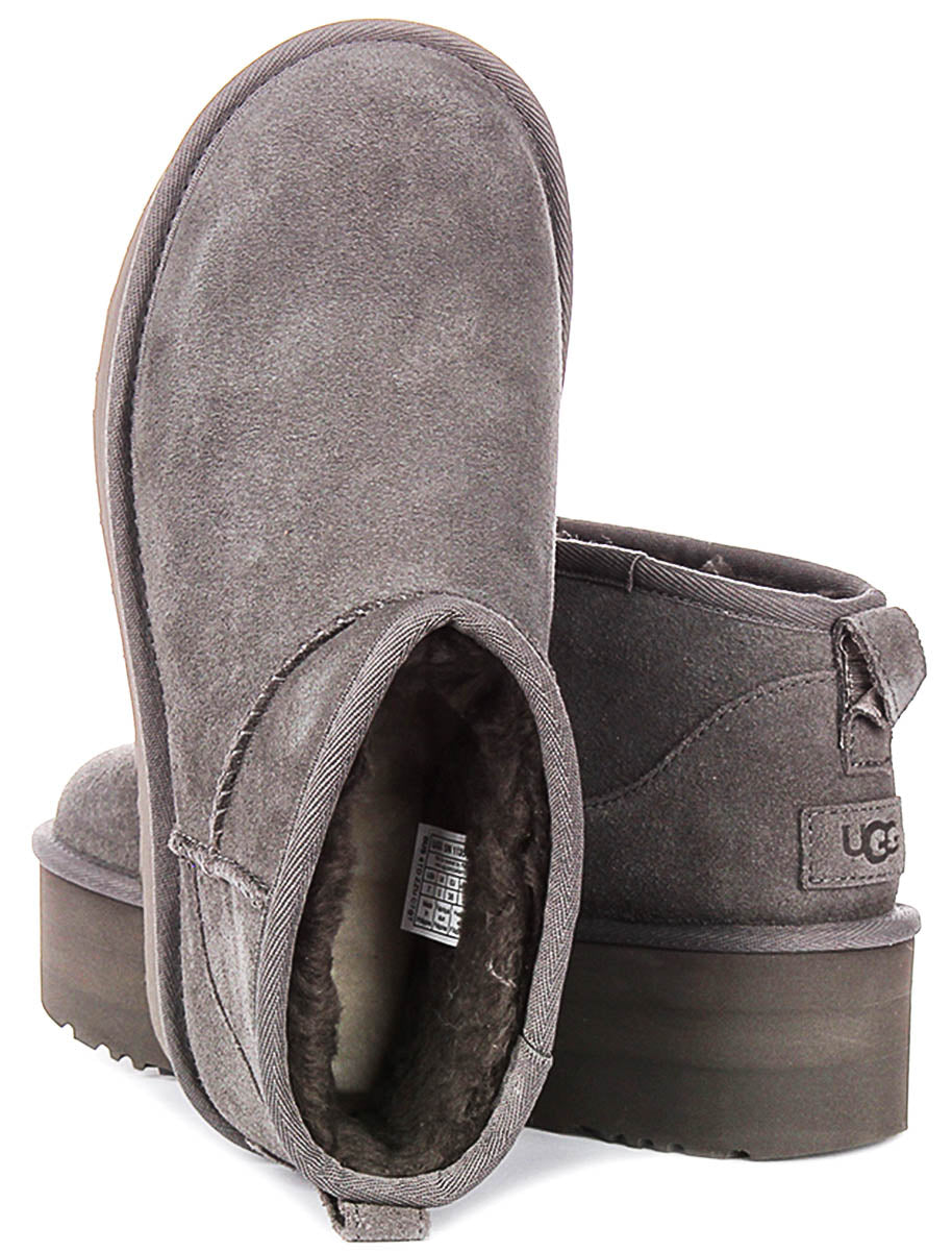 Ugg Australia Classic Ultra Mini In Grey For Women