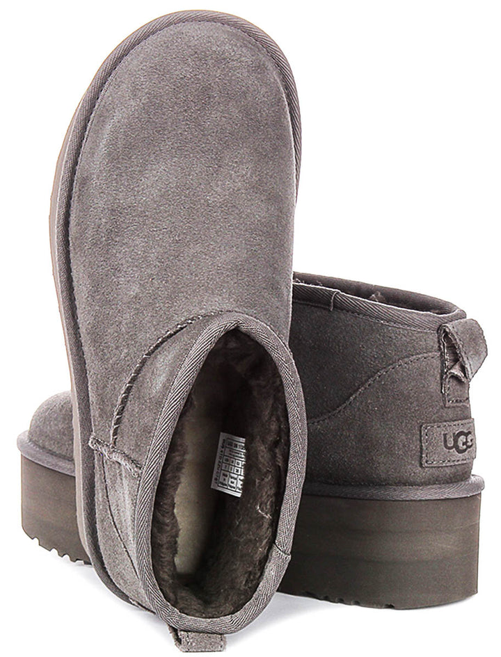Ugg Australia Classic Ultra Mini In Grey For Women