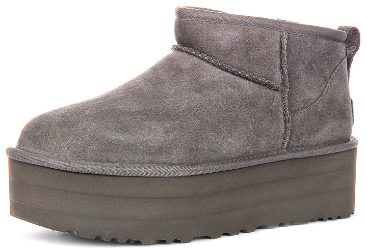 Ugg Australia Classic Ultra Mini In Grey For Women