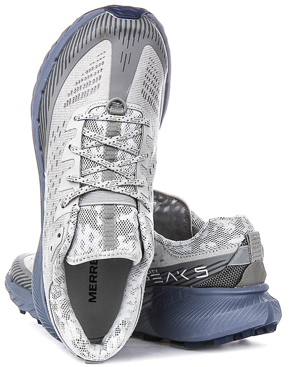 Merrell Agility Peak 5 In Grey Blue For Men