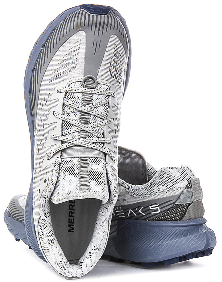Merrell Agility Peak 5 In Grey Blue For Men