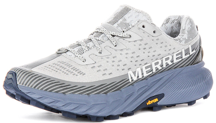 Merrell Agility Peak 5 In Grey Blue For Men