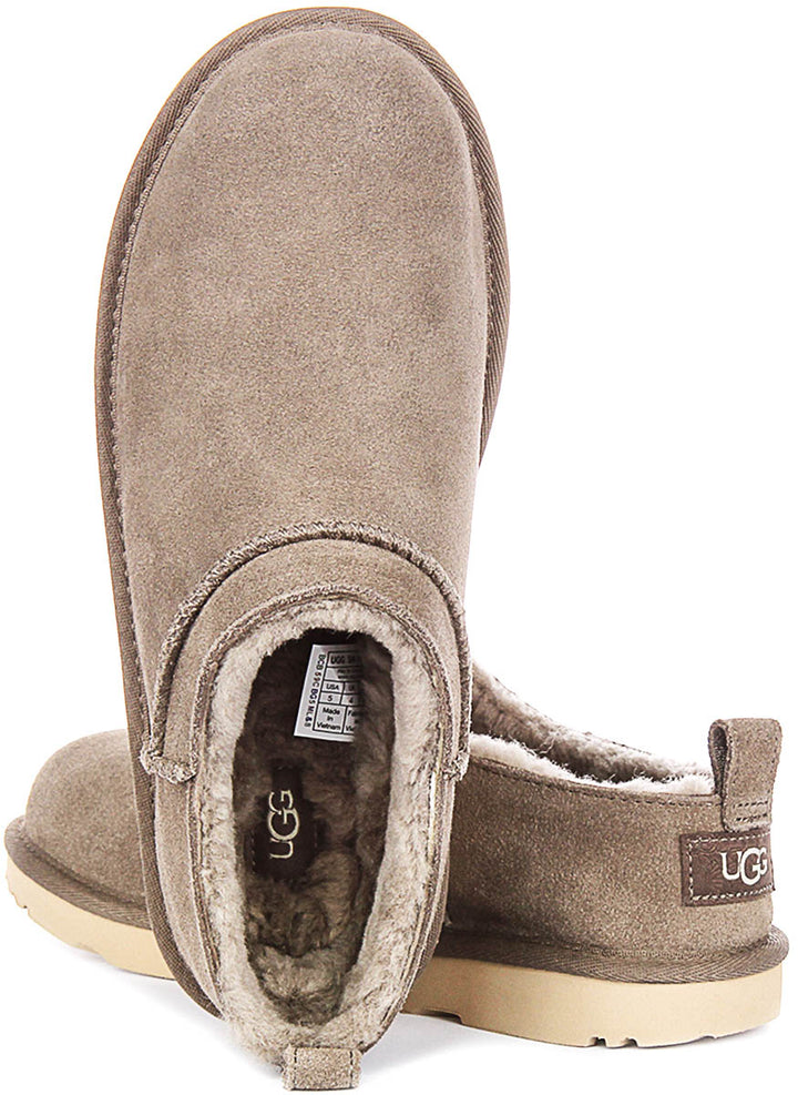 Ugg Australia K Classic Micro In Grey For Juniors