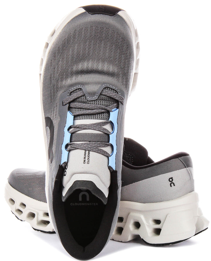 On Running Cloudmonster 3 In Grey For Men