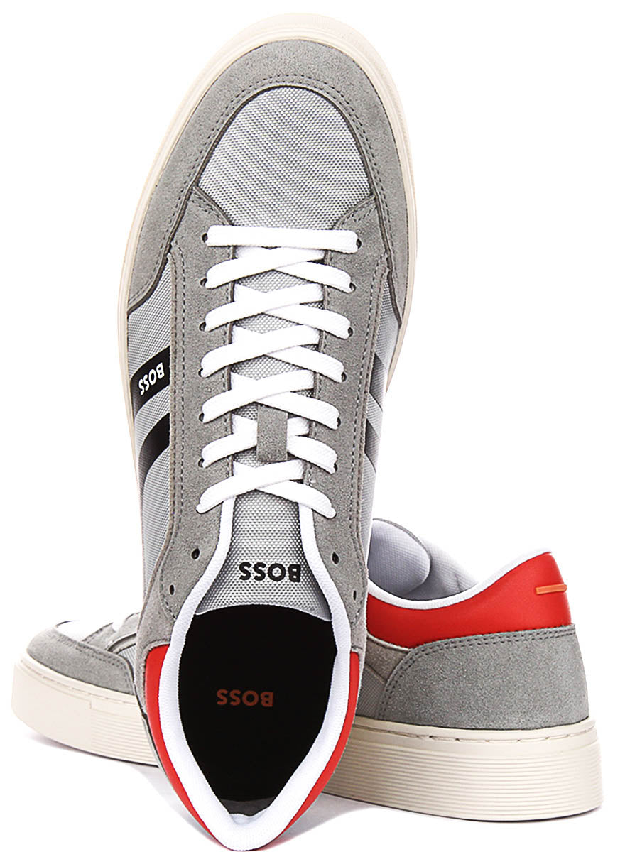 Boss Rhys Tennis In Grey For Men Sneaker