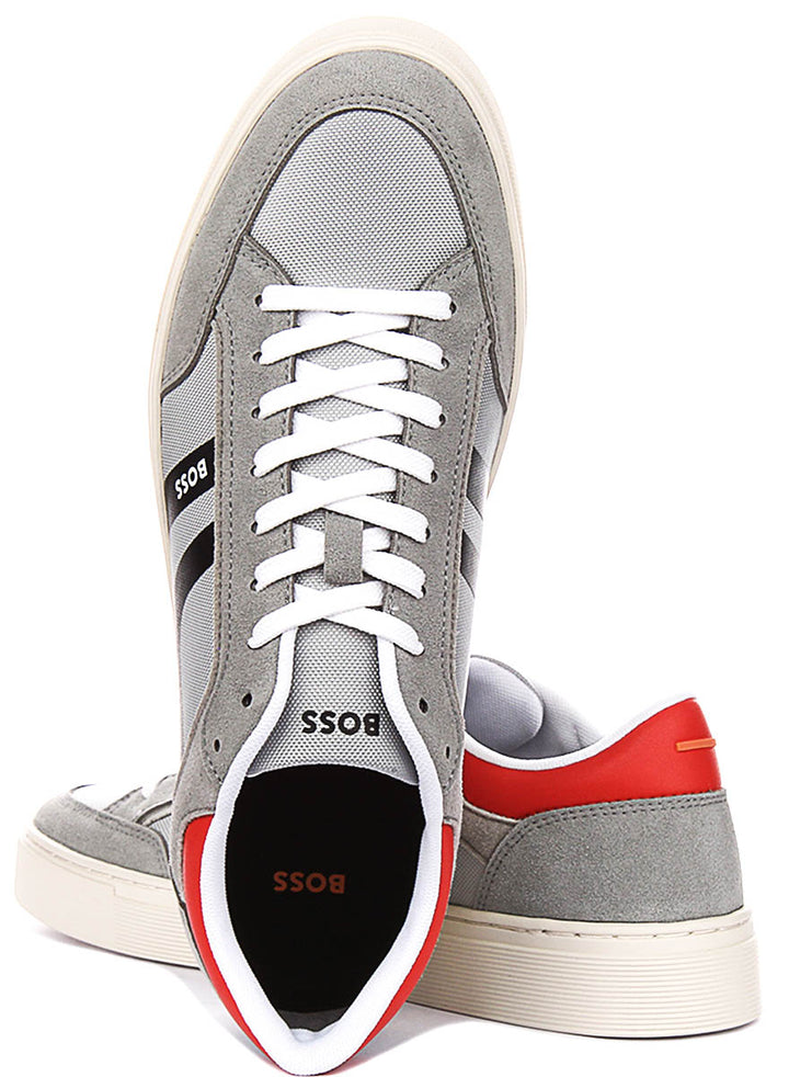 Boss Rhys Tennis In Grey For Men Sneaker