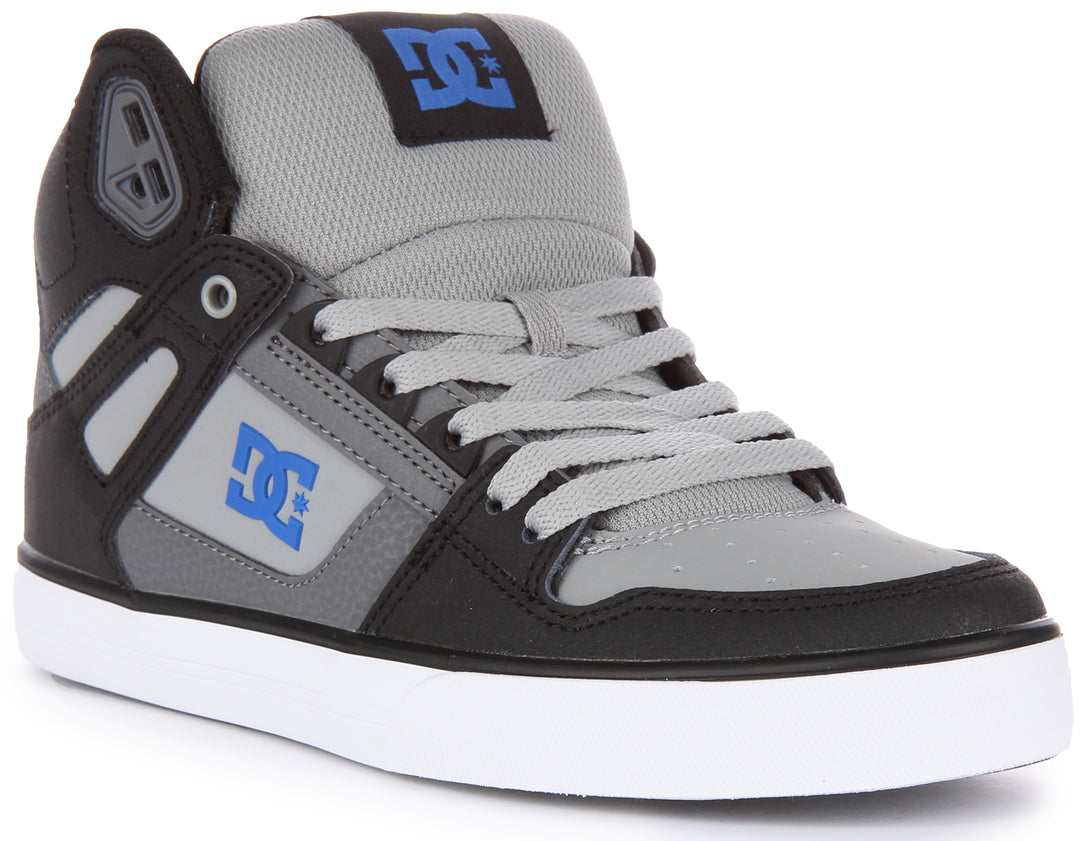 Dc Shoes Pure High Top WC In Grey Black For Men