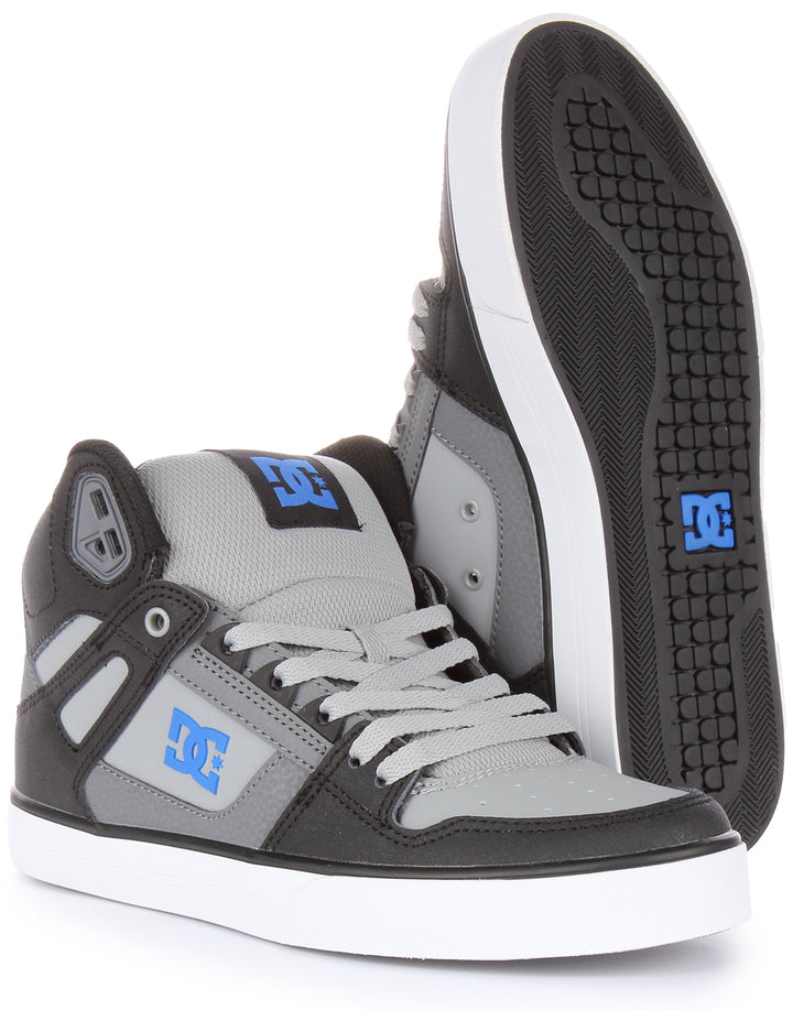 Dc Shoes Pure High Top WC In Grey Black For Men