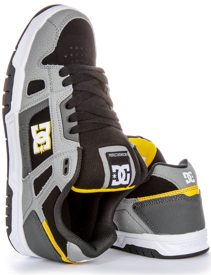 Dc Shoes Stag In Grey Black Trainers