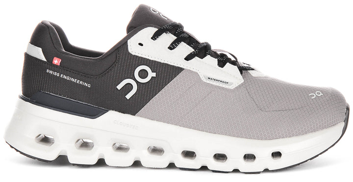 On Running Cloudrunner 2 Waterproof In Grey Black For Men