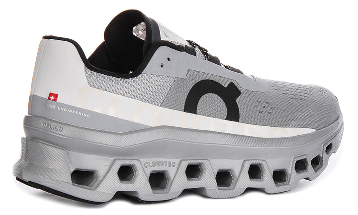 On Running Cloudmonster In Grey Black For Men