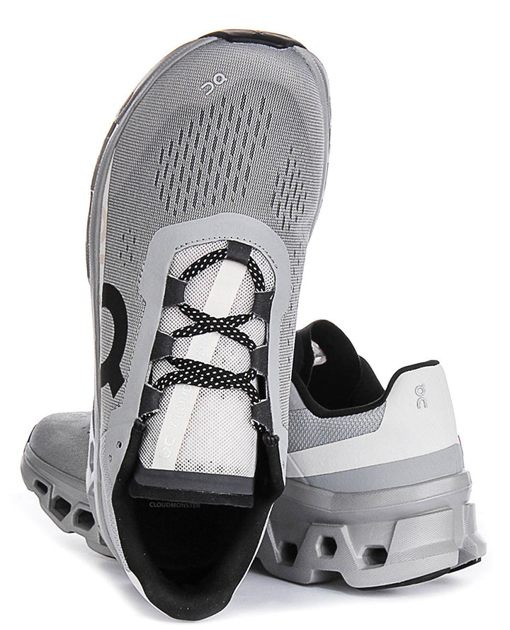 On Running Cloudmonster In Grey Black For Men