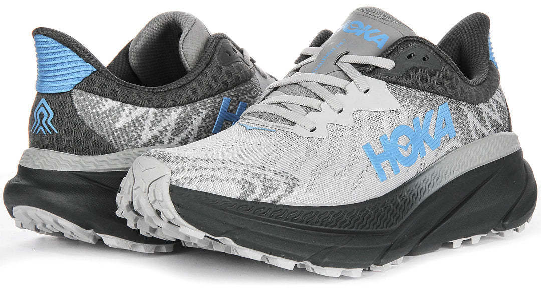 Hoka M Challenger 7 In Grey Blue For Men