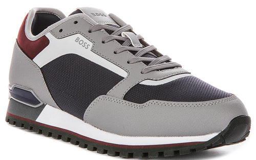 Boss Parkour L Runner In Grey Blue For Men